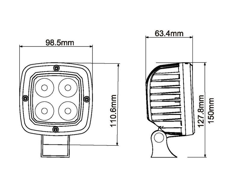 Farol de trabalho LED, 4000 Lumens, 10-30V (S.119891)