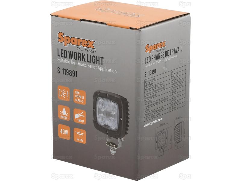 Farol de trabalho LED, 4000 Lumens, 10-30V (S.119891)