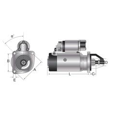 Motor de Arranque - 12V, 2.7 Quilowatts (Mahle)