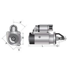 Motor de Arranque - 12V, 1.4 Quilowatts, Engrenagem redutora (Mahle)