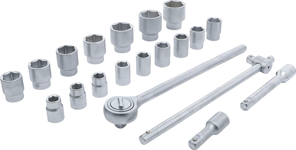 Conjunto de Chaves de Caixa Sextavadas 3/4" | 19-50 mm | 20 Peças | Mala