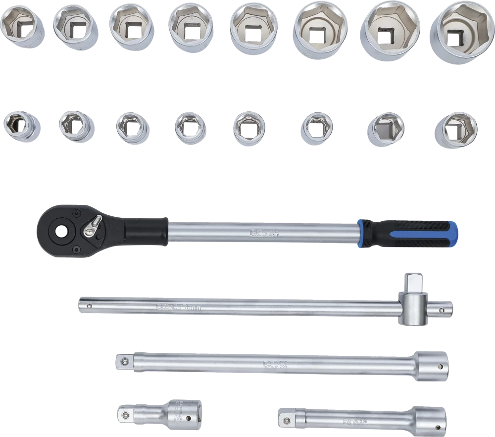 Conjunto de Chaves de Caixa Sextavadas Pro Torque 3/4" | 21 Peças