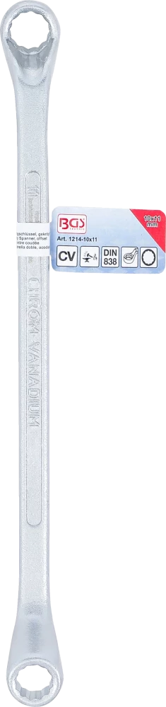 Chave de luneta dupla, curvada | 10 x 11 mm