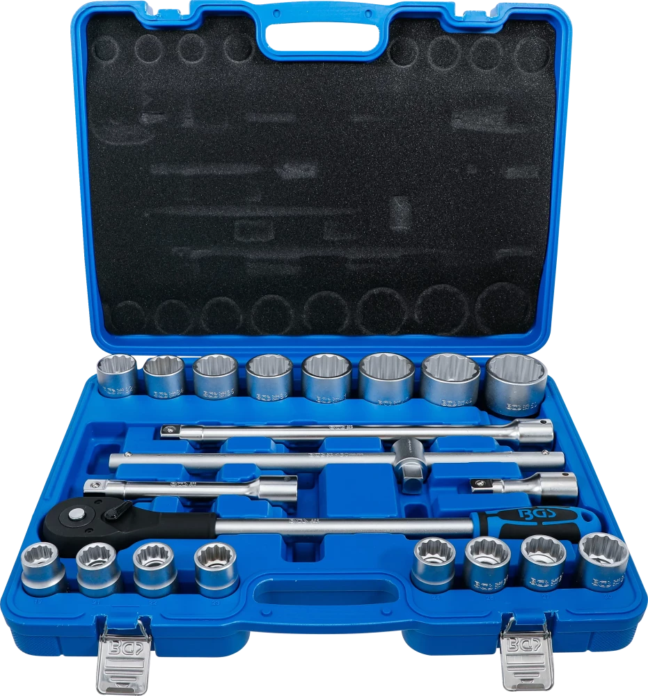 Conjunto de Chaves de Caixa Bihexagonais 3/4" | 21 Peças
