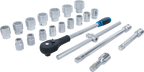 Conjunto de Chaves de Caixa Bihexagonais 3/4" | 21 Peças