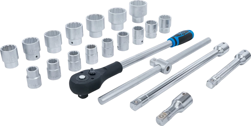 Conjunto de Chaves de Caixa Bihexagonais 3/4" | 21 Peças