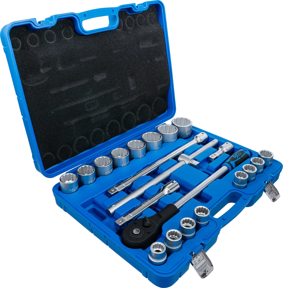 Conjunto de Chaves de Caixa Bihexagonais 3/4" | 21 Peças