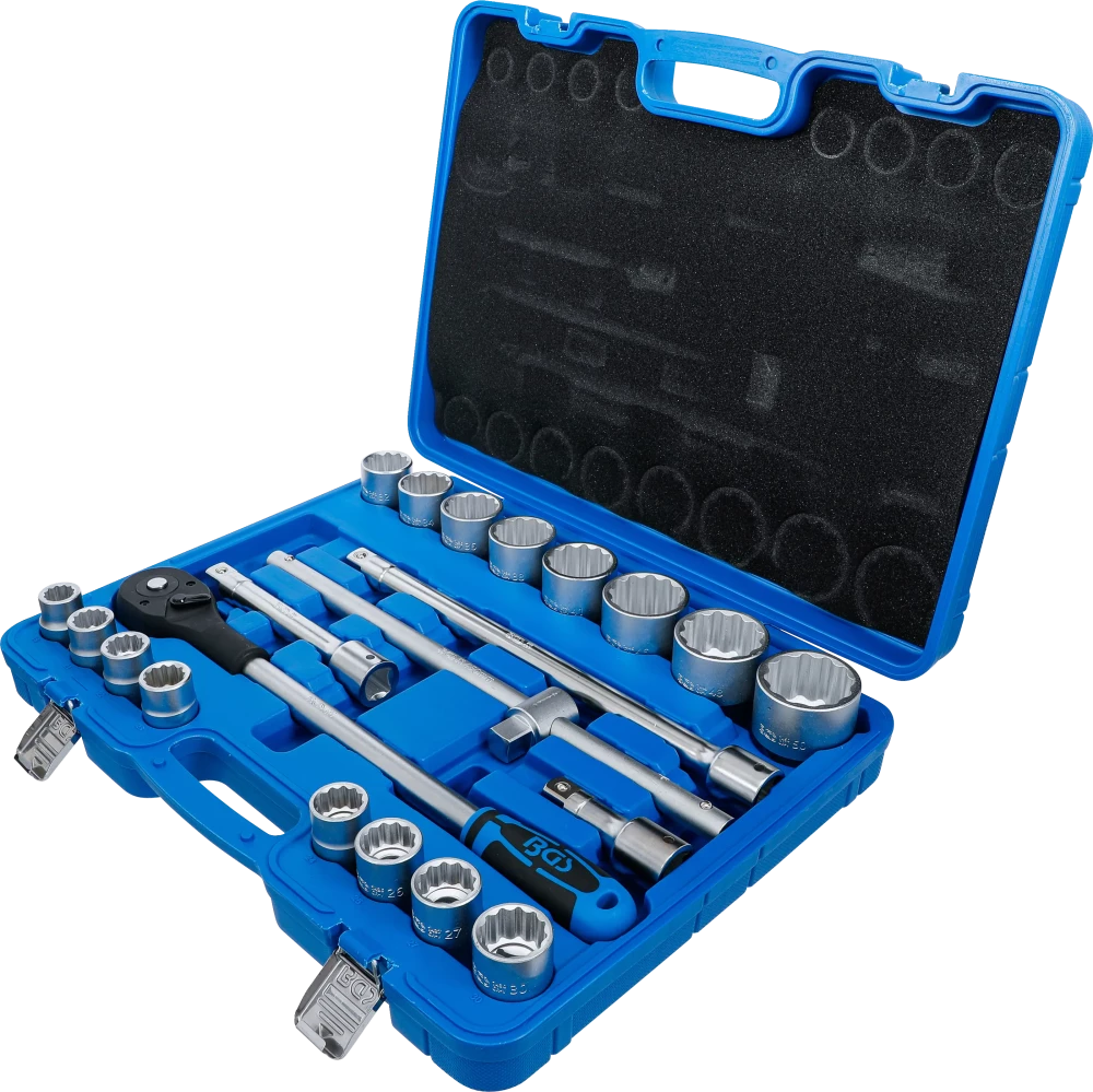 Conjunto de Chaves de Caixa Bihexagonais 3/4" | 21 Peças