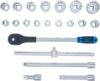 Conjunto de Chaves de Caixa Bihexagonais 3/4" | 21 Peças
