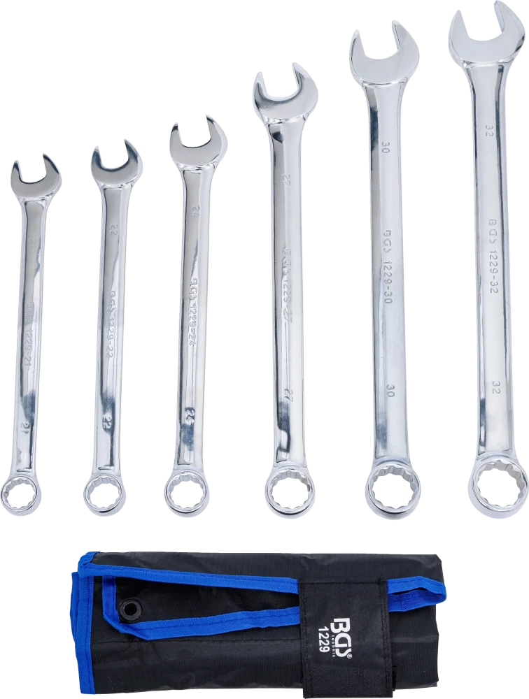 Conjunto de Chaves Combinadas Extra Longas 21-32 mm | 6 Peças
