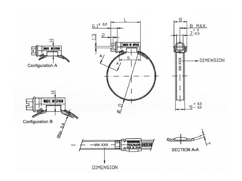 Abraçadeira: Ø12-22mm (S.12887)