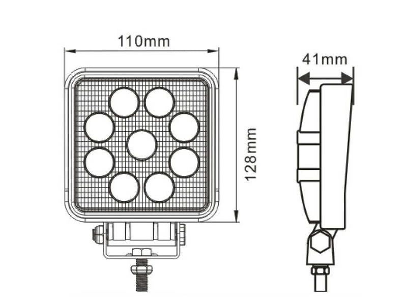 Farol de trabalho LED, 2070 Lumens, 10-30V (S.129483)