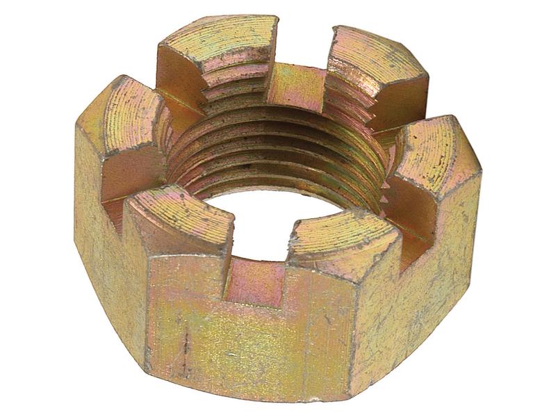 Porca castelada, Tamanho da rosca: 1'' UNF (DIN or Standard No. DIN 935) Resistência à tração: 8.8 (S.12973)