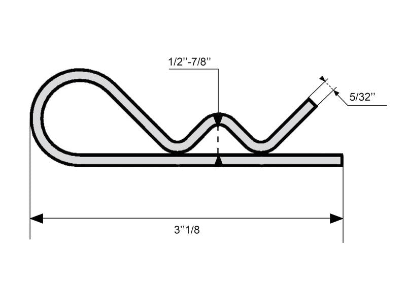 Cavilha tipo R Ø4mm x 79mm (S.12)