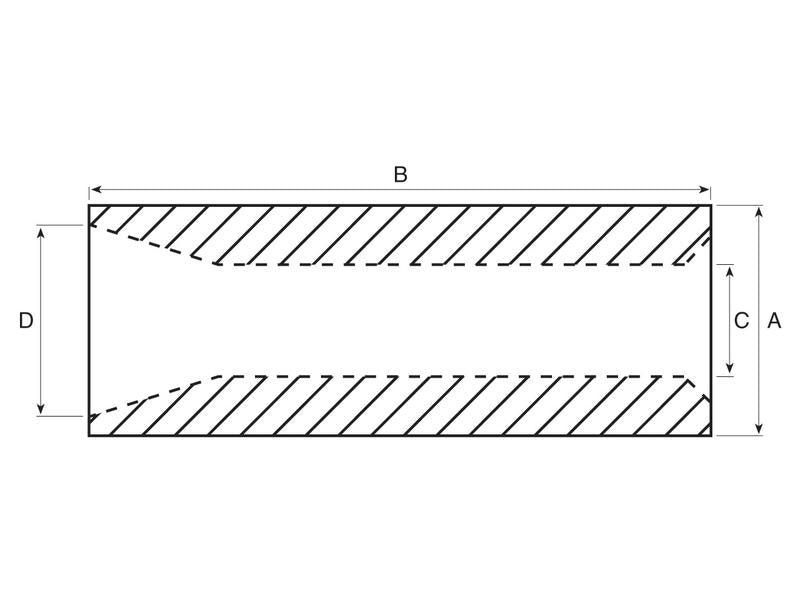 Casquilho bico do carregador frontal - Ø55 x 120mm (Cone 2) (S.130725)