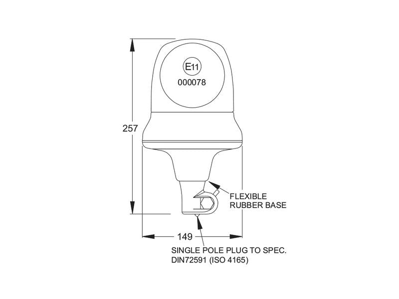 Rotativo, Ficha Flexivel, 12V (S.13099)