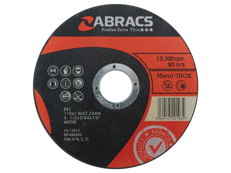 Disco de corte - Metal INOX Ø115 x 1 x 22.23mm A60TBF (S.13345)