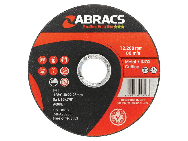 Disco chato de corte de metal Ø125 x 1.6 x 22.23mm A60TBF (S.13348)