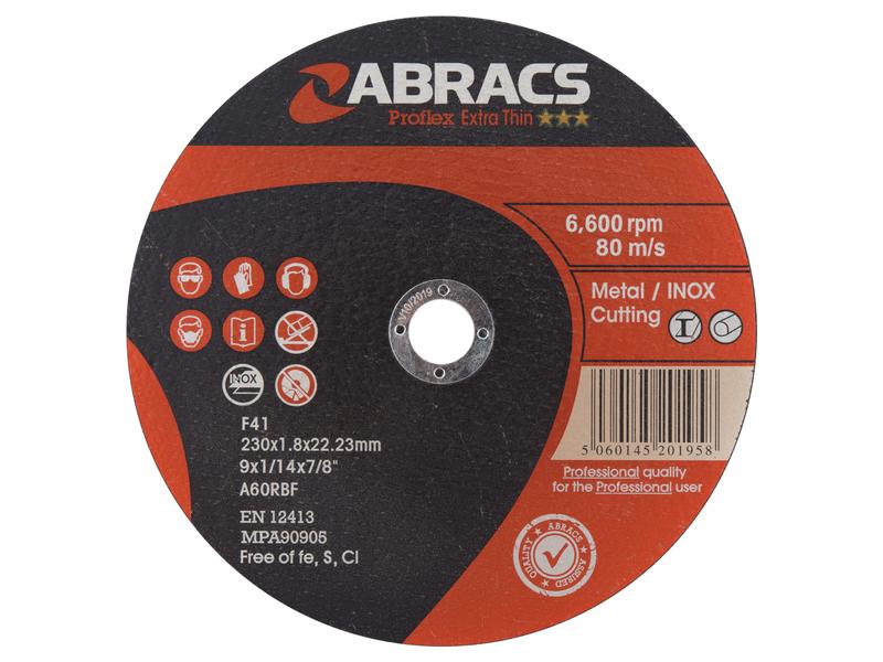 Disco de corte de metal Ø230 x 1.8 x 22.23mm A60TBF (S.13478)