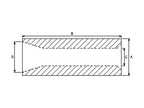 Casquilho bico do carregador frontal - Ø57 x 145mm (Cone 2) (S.135609)