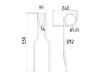 Mola - Ø12mm, Comp: 550mm Aplicavel em: 445067 (S.135910)