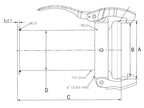 Acoplamento com brida - Longo - Fêmea 6'' (159mm) x 6'' (150mm) (galvanizado) (S.136624)