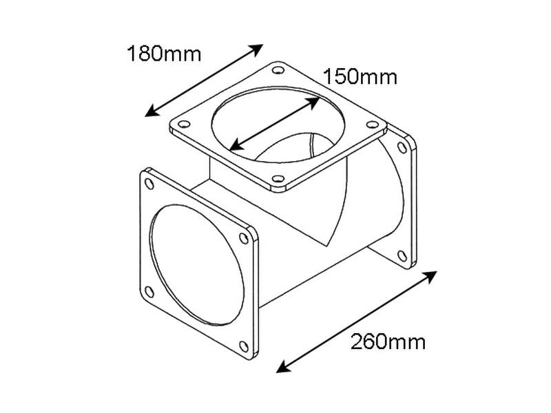 Acoplamento T 6'' (150mm) (galvanizado) (S.136701)