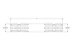 Veio estriado PTO —estriado nas duas extremidades - 1 3/8'' - 6 estrias x 1 3/8'' - 6 estrias, Comp: 400mm (S.138842)