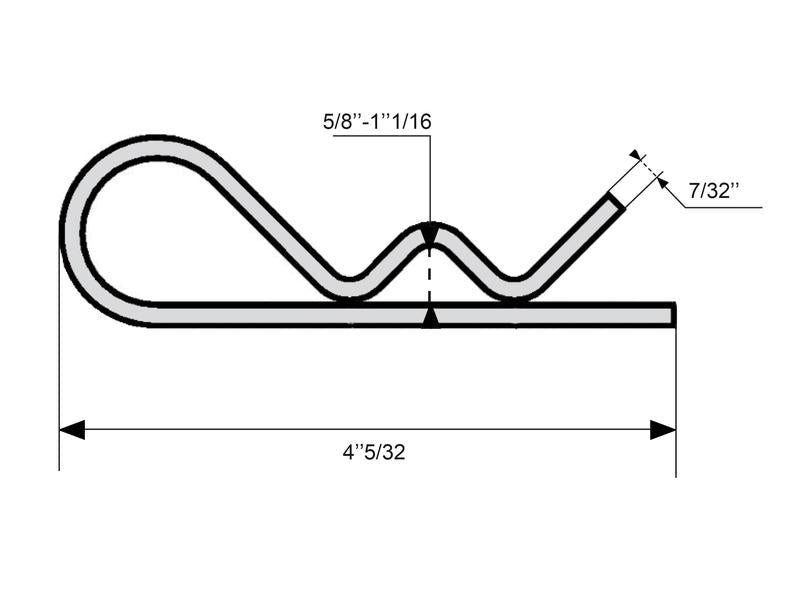 Cavilha tipo R Ø5mm x 105mm (S.13)