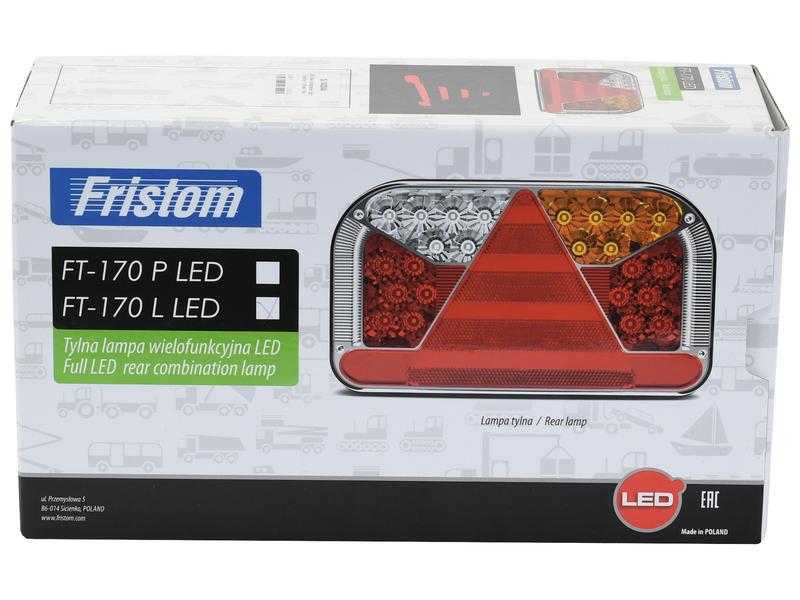 LED Farolim, Funções: 7, Travão / Traseiro / Pisca / Nevoeiro / marcha atrás / Chapa de matricula / Reflector, Esq., 12-36V (S.143044)