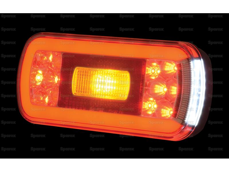 LED Farolim, Funções: 6, Travão / Traseiro / Pisca / Nevoeiro / Chapa de matricula / Reflector, Esq./Dt., 12-24V (S.143046)
