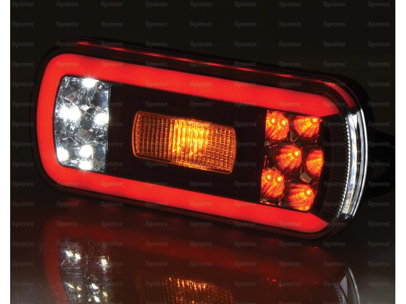 LED Farolim, Funções: 6, Travão / Traseiro / Pisca / Nevoeiro / Chapa de matricula / Reflector, Esq./Dt., 12-24V (S.143047)