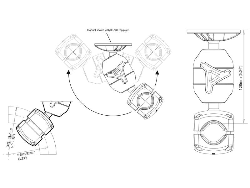 ROKK™ Midi Adjustable Rail Mount (S.143159)
