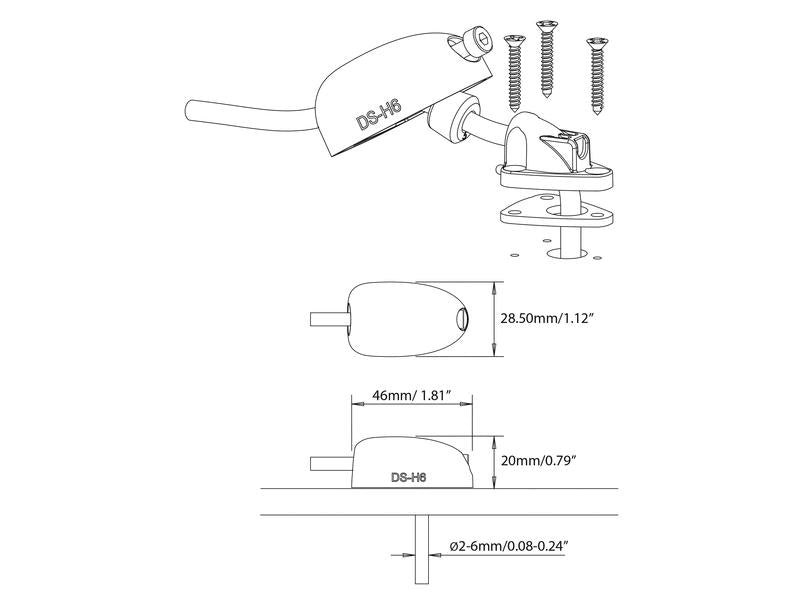ROKK™ Mini Horizontal Entry Cable Seal, para Ø do cabo em: 2-6mm (S.143162)