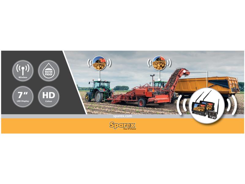 Sistema de Camara digital wireless x 2 7'' Monitors, x 1 Camera, Cable, Remote Control & Antenna (S.143671)