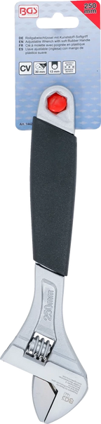 Chave francesa com punho de plástico macio | máx. 30 mm