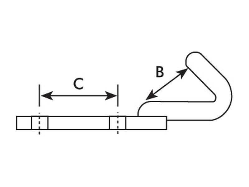 Rope Cleat - Single Ended 140mm (S.14720)