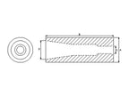 Casquilho bico do carregador frontal - Ø40 x 105mm (Cone 1) Aplicavel em: KK221092 (S.14902)
