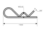 Cavilha tipo R Ø2.5mm x 43mm (S.14973)
