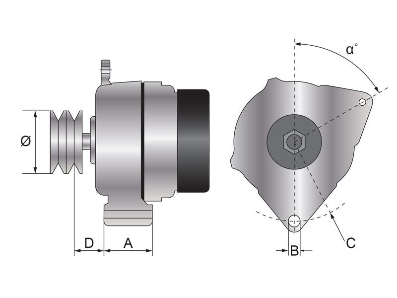 Alternador (Sparex) - 14V, 120 Amps (S.150724)