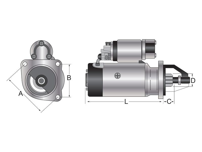 Motor de Arranque - 12V, 4.2 Quilowatts (Sparex) (S.150751)