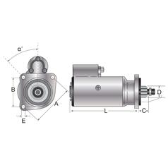 Motor de Arranque - 12V, 3.2 Quilowatts (Sparex)