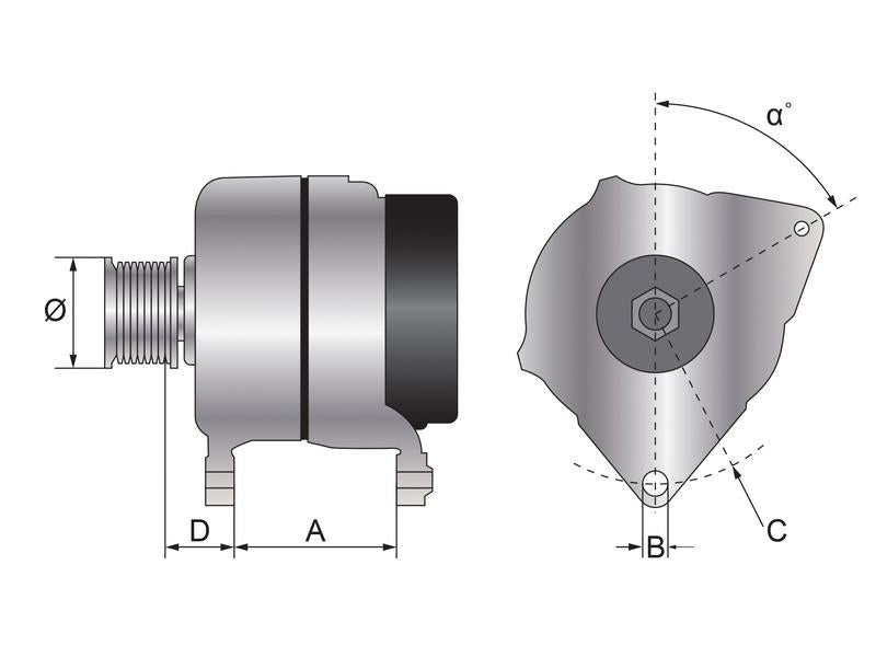 Alternador (Sparex) - 14V, 80 Amps (S.150784)