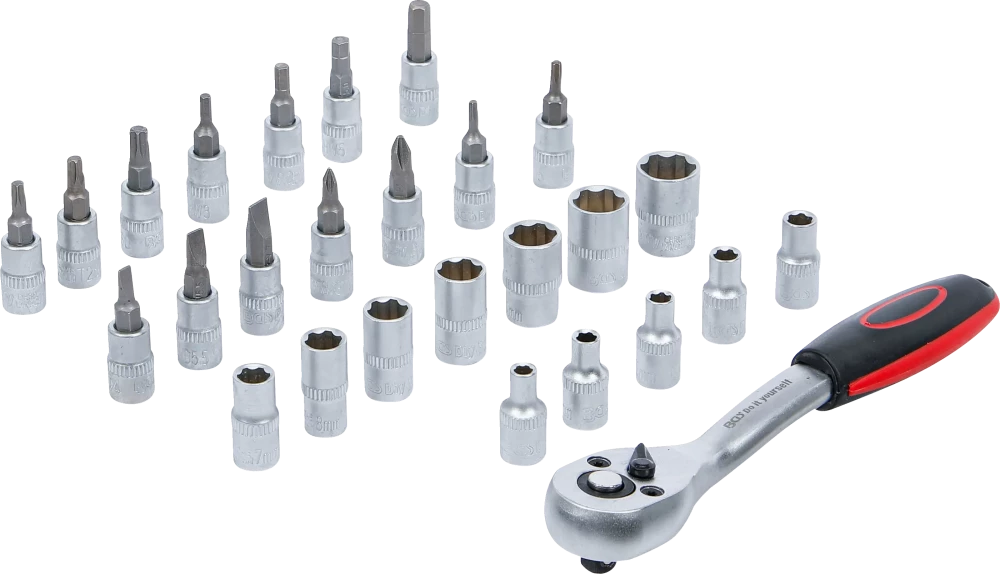 Conjunto de Chaves de Caixa Pro Torque 1/4" | 4-13 mm | 27 Peças