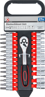 Conjunto de Chaves de Caixa Pro Torque 1/4" | 4-13 mm | 27 Peças