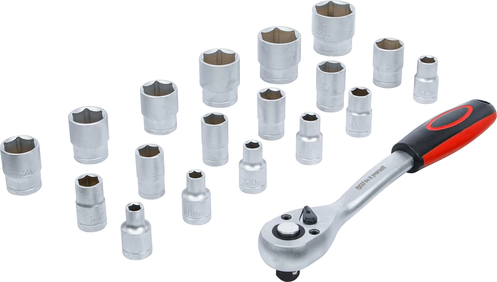 Conjunto de Chaves de Caixa Pro Torque 1/2" | 8-32 mm | 19 Peças