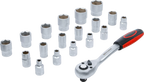 Conjunto de Chaves de Caixa Pro Torque 1/2" | 8-32 mm | 19 Peças