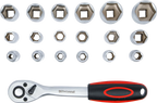 Conjunto de Chaves de Caixa Pro Torque 1/2" | 8-32 mm | 19 Peças