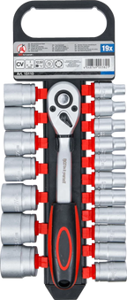 Conjunto de Chaves de Caixa Pro Torque 1/2" | 8-32 mm | 19 Peças