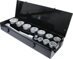 Conjunto de Chaves de Caixa Sextavadas 1" | 36-80 mm | 15 Peças | Mala Metal